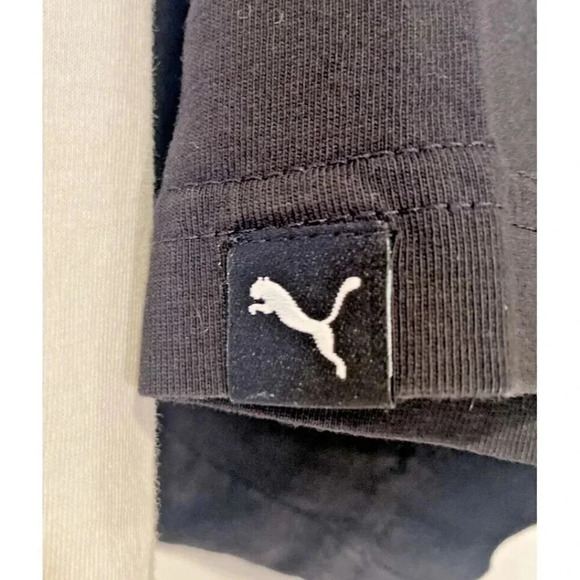 Puma Size Medium Unisex Baseball T Shirt. White Black Crew Neck - Picture 2 of 4